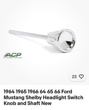 64-66 Ford Mustang Headlight Knob And Shaft C...