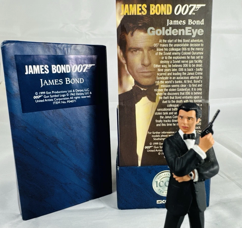 JAMES BOND CORGI ICON PIERCE BROSNAN 007 1ST EDITION BLACK TUXEDO F04071 - Image 3 of 4