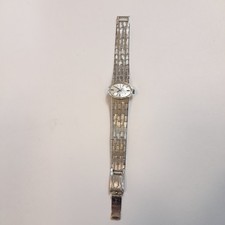 Buren 17 Jewels Swiss Made Silver Tone Bark Effect Watch *SPARE/ REPAIR* (#H1/NA