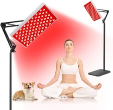 Red Light Therapy Lamp Panel for Body and Face Infrared LED Device w/ Stand Home