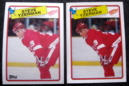 Steve Yzerman #196 1988 O-Pee-Chee card