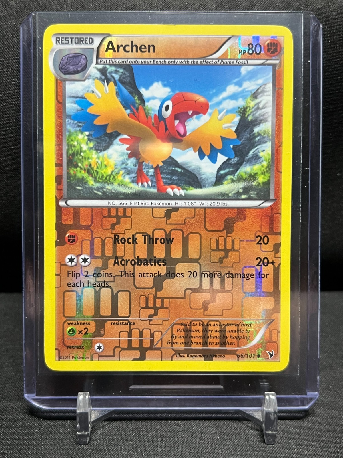 Archen 66/101 Reverse Holo Pokémon 2011 B&W Noble Victories LP