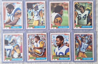 Top Rar 1981 Topps 9x Los Angeles Rams u.a.m. Dennis Harrah, Rod Perry uvm.