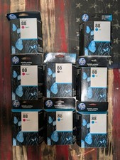 LOT OF 9 GENUINE HP 88 XL INK CARTRIDGE MIXED BLACK MAGENTA YELLOW CYAN
