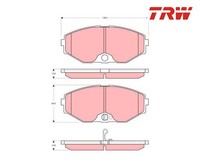 Bremsbelagsatz, Scheibenbremse Trw GDB3273 FüR Nissan