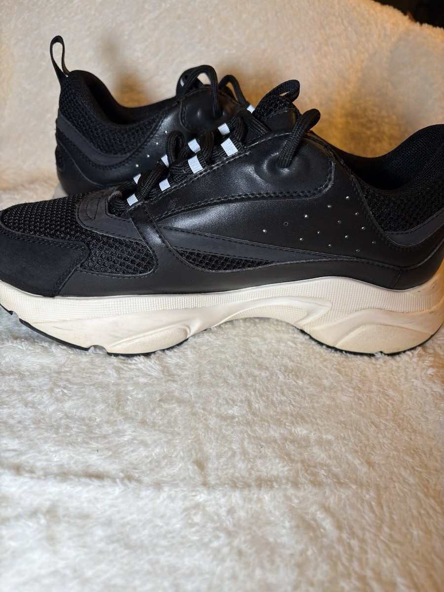 Dior Homme Black White Mesh & Leather Low Top Lace Up  display picture 2