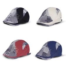 Men Cotton Buckle Adjustable Cabbie Gatsby Hats Flat Caps Newsboy Cap Beret Hat