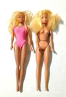 Two (2) 1970s Vintage Tanned Cheap Barbie Clone Dolls 12" Made in Hong Kong