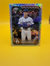 YOSHINOBU YAMAMOTO 2024 TOPPS CHROME ROOKIE DEBUT REFRACTOR RC #USC108
