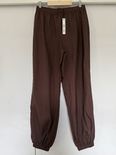 BNWT ASOS Brown Parachute Trousers Joggers Size 10 Balloon Leg Y2K Festival