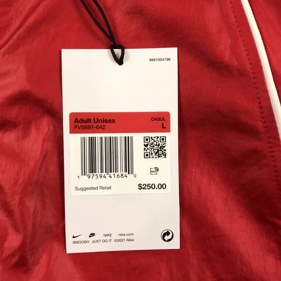 Nike x Jacquemus Track Jacket Adult Large New Red FV5697 642 - Image 3 of 4
