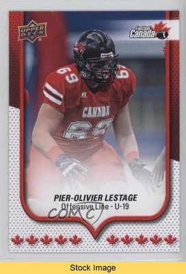 2016 Upper Deck USA Football Canada U19 Flag Wave Pier-Oliver Lestage READ 0g4