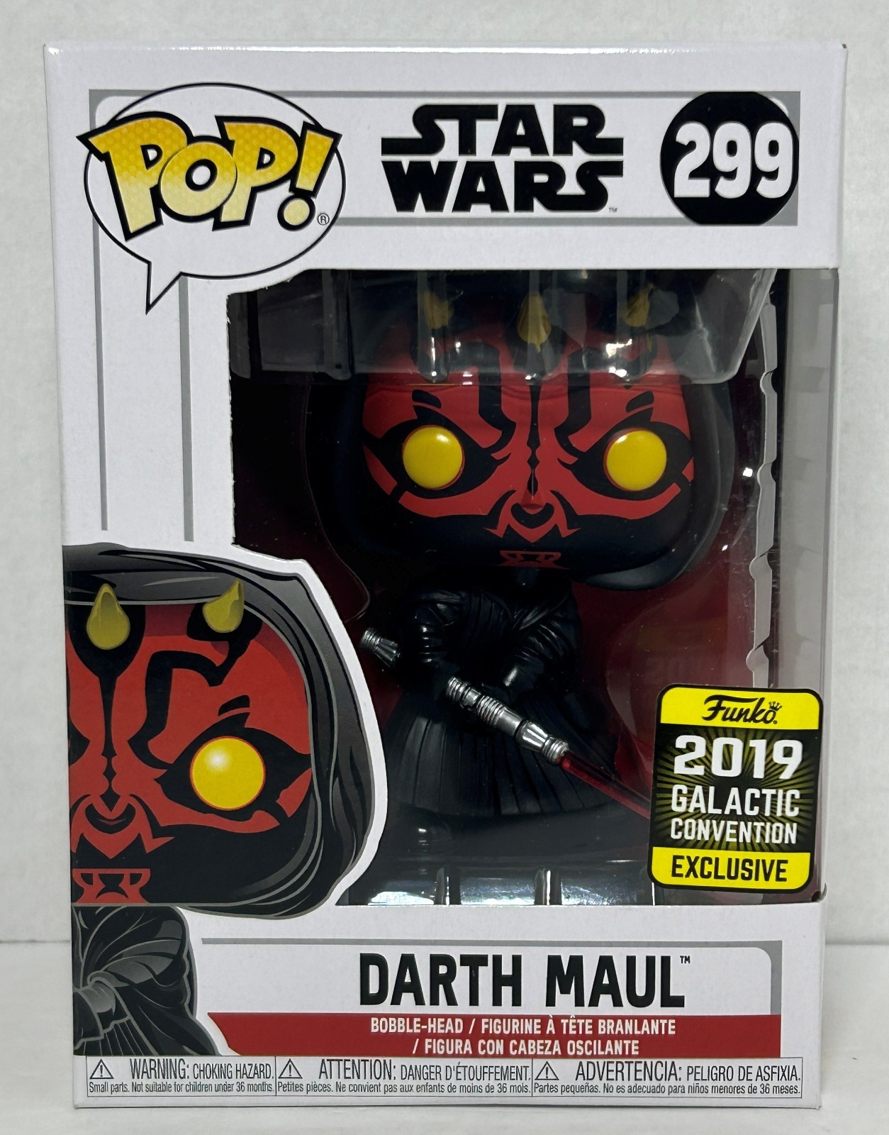 Funko Pop! Star Wars #299 Darth Maul 2019 Galactic Convention NEW IN BOX