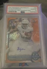BIJAN ROBINSON 2021 BOWMAN U ORANGE SHIMMER REFRACTOR AUTO /25 PSA 10 IMMACULATE