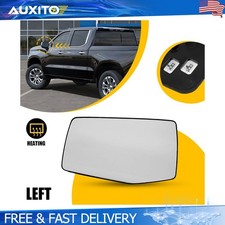 Heated Driver Side Mirror Glass Fits 2019-2024 Sierra Silverado 1500 2500 3500