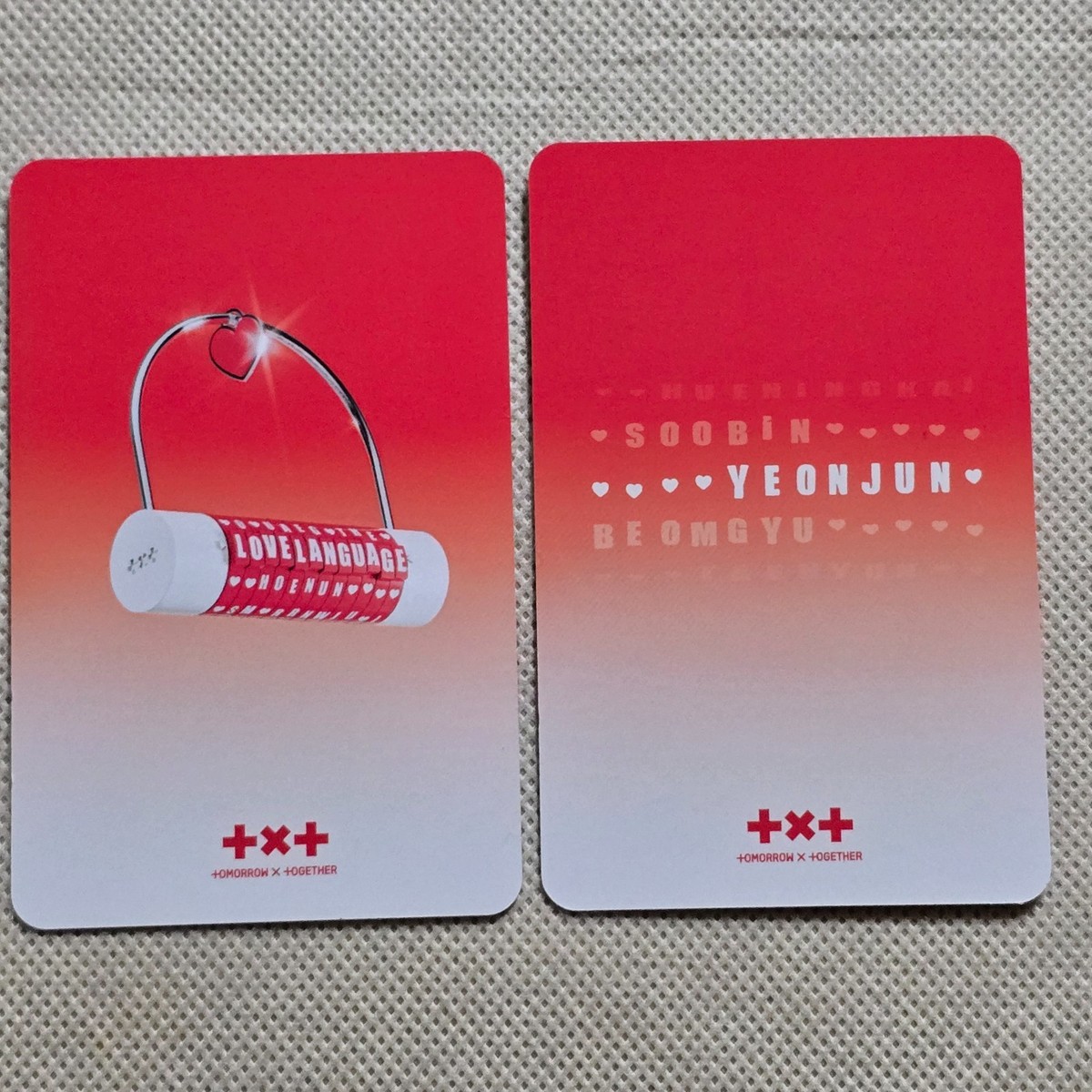T X T ALBUM 'LOVELANGUAGE, ALBUM ORIGINAL PHOTOCARD SET & Love