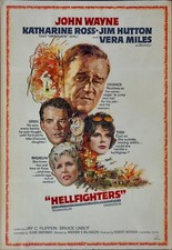 HELLFIGHTERS Original concept painting Art JOHN WAYNE HOWARD TERPNING? 1968