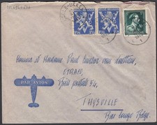 Belgian Congo 1945 -Airmail Cover from Uccle to Thysville...(EB) MV-19115