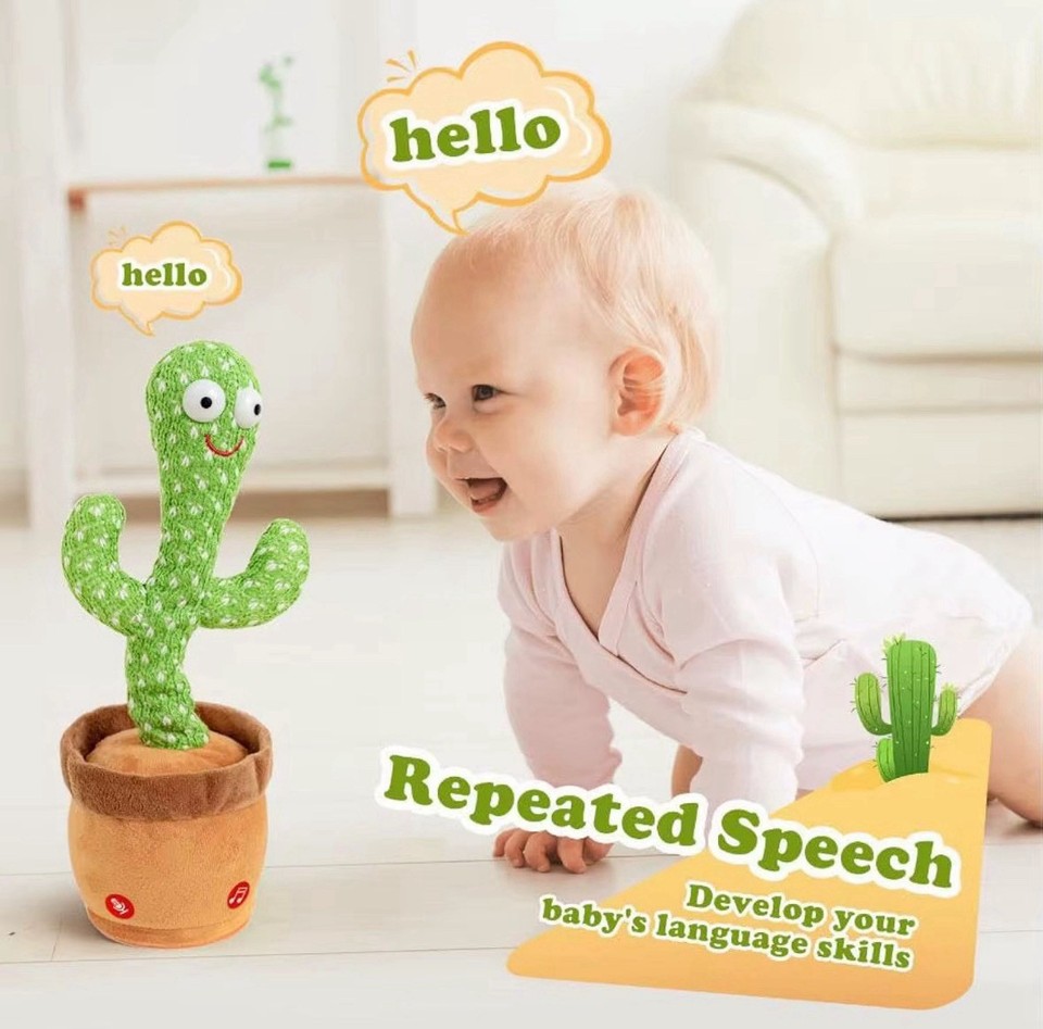 Dancing Talking Cactus Mimicking Toytalking Repeat Singing Sunny 