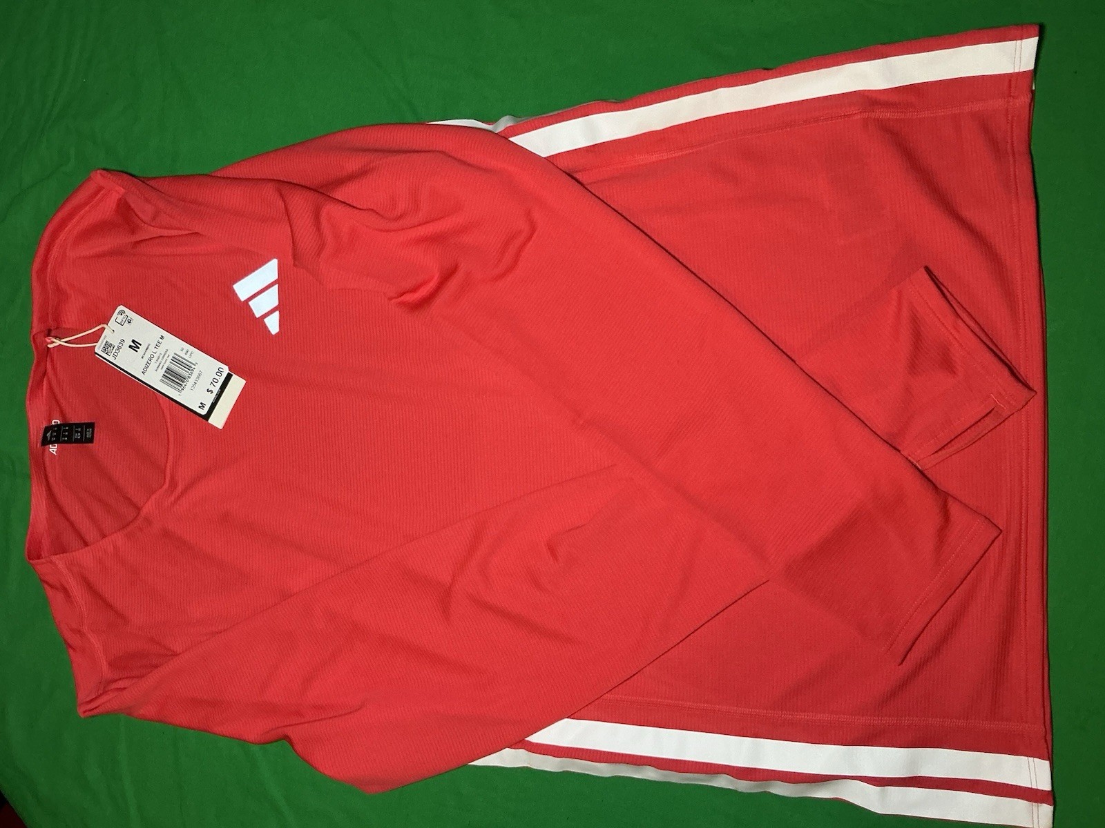 Adidas Running Adizero Semi Lucid Red Long Sleeve Running Track Shirt Size M
