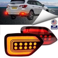 Led Rear Bumper Reflector Light Brake Lamp Red For 2018- 23 Subaru Xv Crosstrek