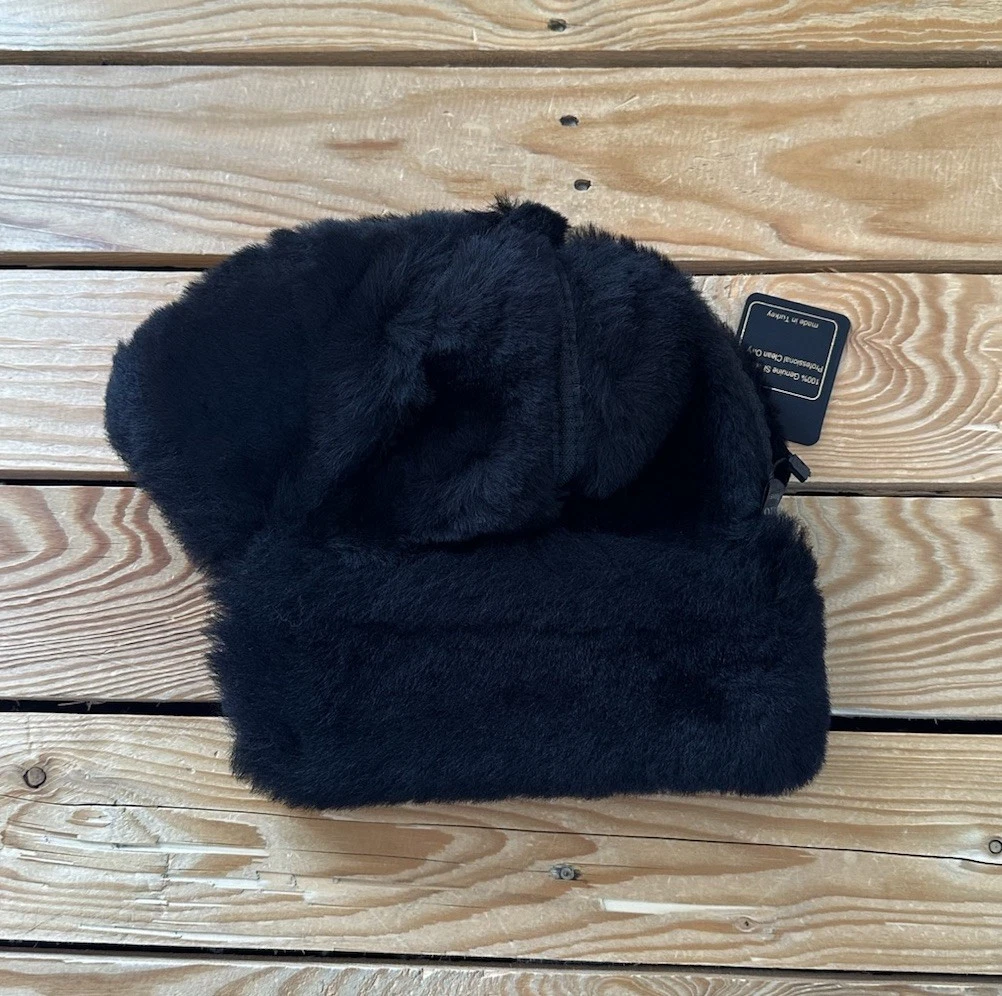 Zavelio NWT Unisex Genuine Sheepskin Hat One Size Black C4