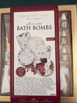 BATH BOMBS Creative You - Do It Yourself Kit - Gentle ROSE- NEW Unopened