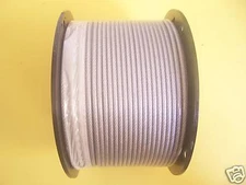 Clear Vinyl Coated Wire Rope Cable, 1/8" - 3/16", 7x19, 500 ft reel
