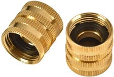 Sanpaint 2 Pack 3/4 Garden Hose Connector with Dual Swivel for Male Hose to Mal