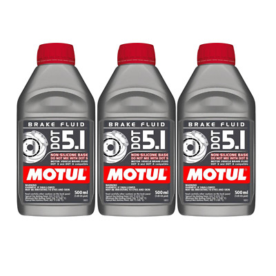 Motul DOT 5.1 Brake Fluid 100% Synthetic Brake Fluid 100951 500ml 3 Pack