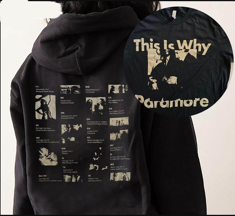2 sided hoodie, Vintage 2023 Paramore This Is Why Tour 2023 Hoodie, gift for fan
