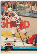1991 David Shaw Topps Stadium Club - New York Rangers