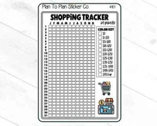 4101~~Shopping Tracker Planner Stickers.
