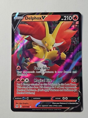 Delphox V 27/196 - (NM) Ultra Rare - Pokemon Lost Origin | eBay