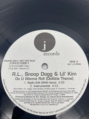 R.L. Snoop Dogg & Lil' Kim Do U Wanna Roll (Dolittle Theme) 12'' Vinyl Promo 2001