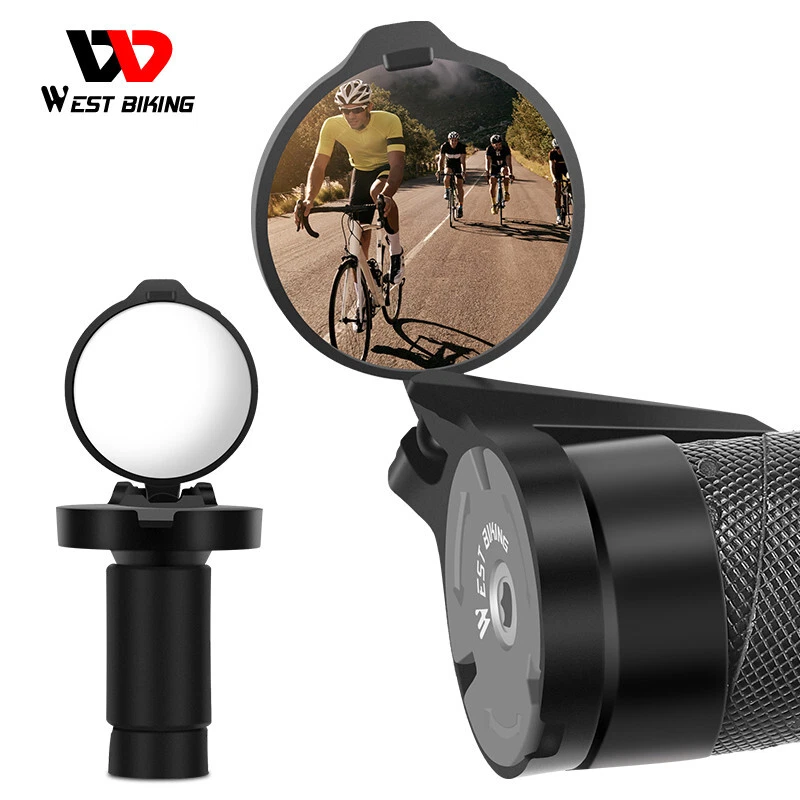Specchietto Retrovisore Per Bicicletta Regolabile 360° - Rotondo Convesso Acrilico - Per Manubrio 15-32 Mm - MTB, E-Bike, Città