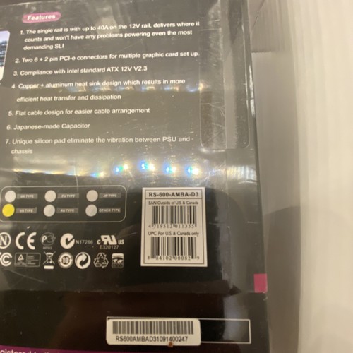 Cooler Master Silent Pro M600 RS-600-AMBA-D3 ATX12V 600W Desktop Power Supply - Picture 5 of 5