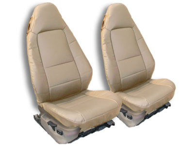 BMW Z3 1996-2002 BEIGE IGGEE S.LEATHER CUSTOM FIT FRONT SEAT COVER