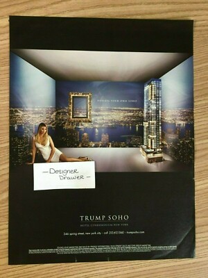Ivanka Trump In White Dress For Trump Soho NY 2007 Promo Print Ad Ad