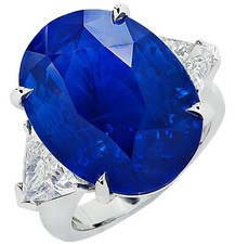 Vivid Diamonds AGL Certified 21.19 Carat Ceylon Sapphire & Diamond Ring