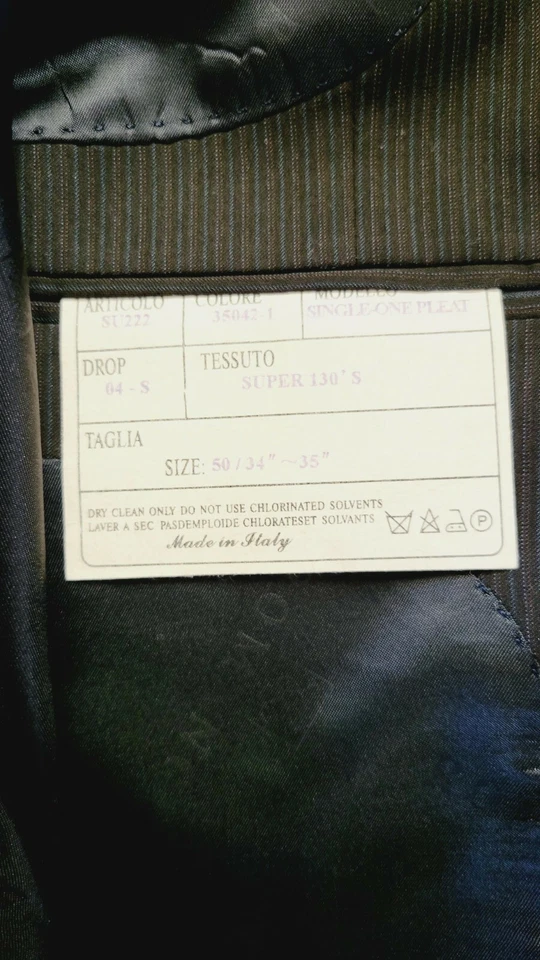 Romano Italy Fintes Lanificio In Biella Super 130's Mens Blazer Sports Coat 40R - Image 4 of 4