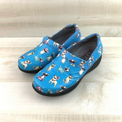 dog print clogs