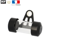 Support Porte vignette assurance Tube 70 mm  moto cyclo Carré Couleur " Noir "
