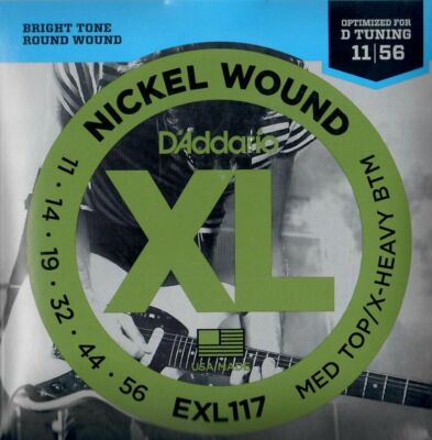 Daddario EXL117   Med. Top/ Heavy Bottom   011 - 056   Satz Saiten für E-Gitarre