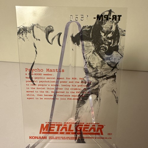1998 Konami Metal Gear Solid Trading Card - PYSCHO MANTIS | BASIC | 1550 | LP - Imagen 2 de 8