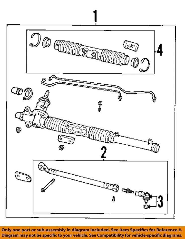 Used Rack and Pinion Assembly fits: 2002 Land rover Freelander Power Steering Gr Foto 3 de 4