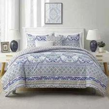 VCNY Home Malik 5-pc Multicolor Medallion Reversible Comforter Set, Full/Queen