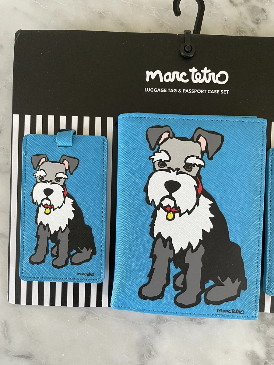 Schnauzer Luggage Tag and Passport Case Set by Marc Tetro