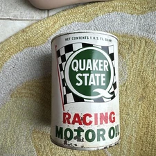 QUAKER STATE RACING MOTOR OIL 1 QUART CAN FULL NEW OLD STOCK
