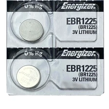 Energizer BR1225 Battery Lithium Battery Sealed TWO PACK same as CR1225 3 volts